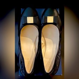 Cole Haan Tali Bow Ballet black leather flat 10.5